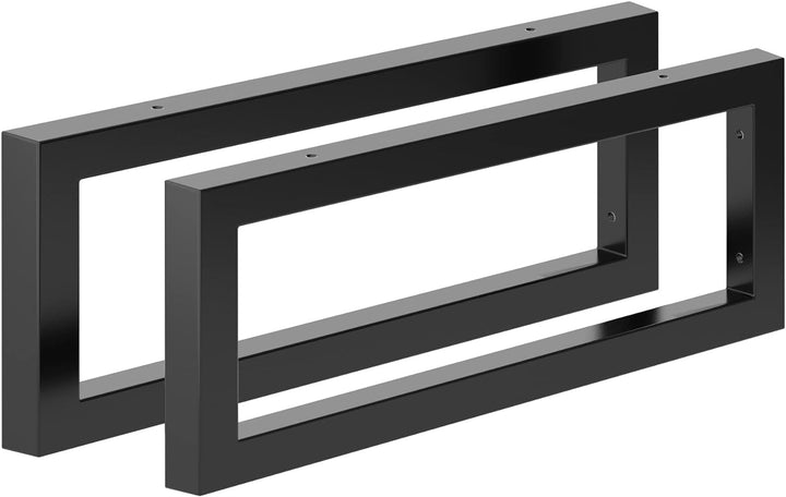 2x sossai® Stahl Waschtischkonsole 50 cm, schwarzmatt für Waschbecken Waschtisch, 50 cm