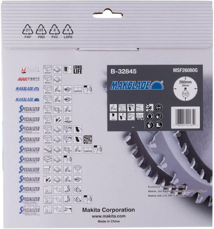 Makita Makblade Saegeblatt, 260 x 30 mm, 80Z, B-32845