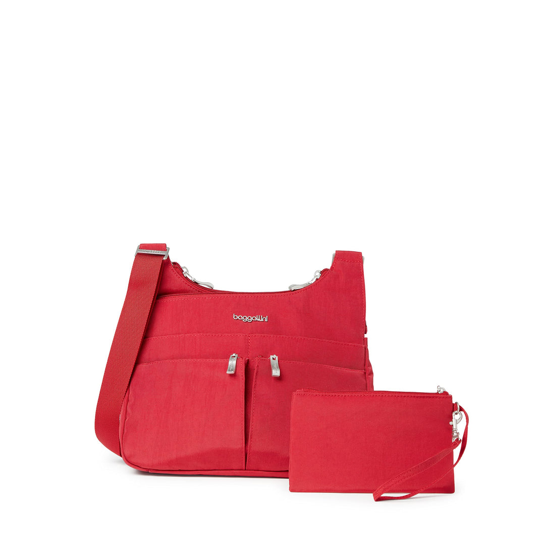 Baggallini Damen Cross-Over-Umhängetasche Apfel, Apfel