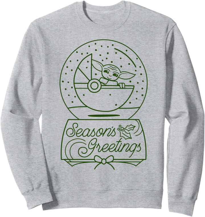 Star Wars Christmas The Child Season's Greetings Snow Globe Sweatshirt