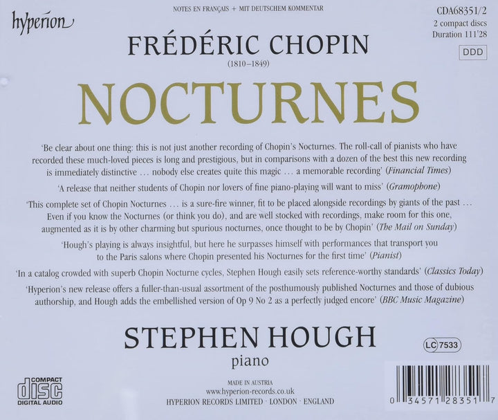 Chopin: Die Nocturnes, Audio-CD