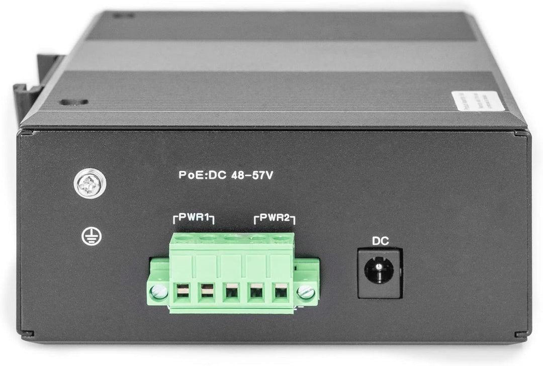 DIGITUS Industrieller 7-Port Gigabit PoE+ Switch mit 1 x PD-Port
