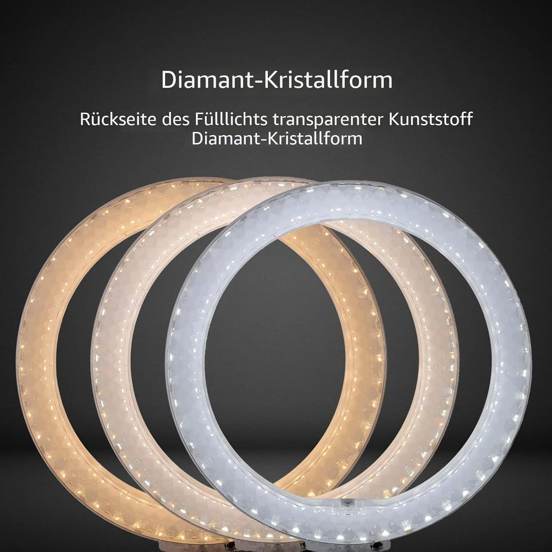 Starbea 25,4 cm Selfie-Ringlicht mit Stativständer und Telefonhalter, fotografische Beleuchtung, LED