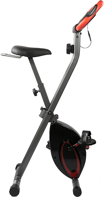 Fjoerdesports faltbarer Fahrradtrainer, Heimtrainer, Fitnessfahrrad LCD Trainingscomputer, klappbare