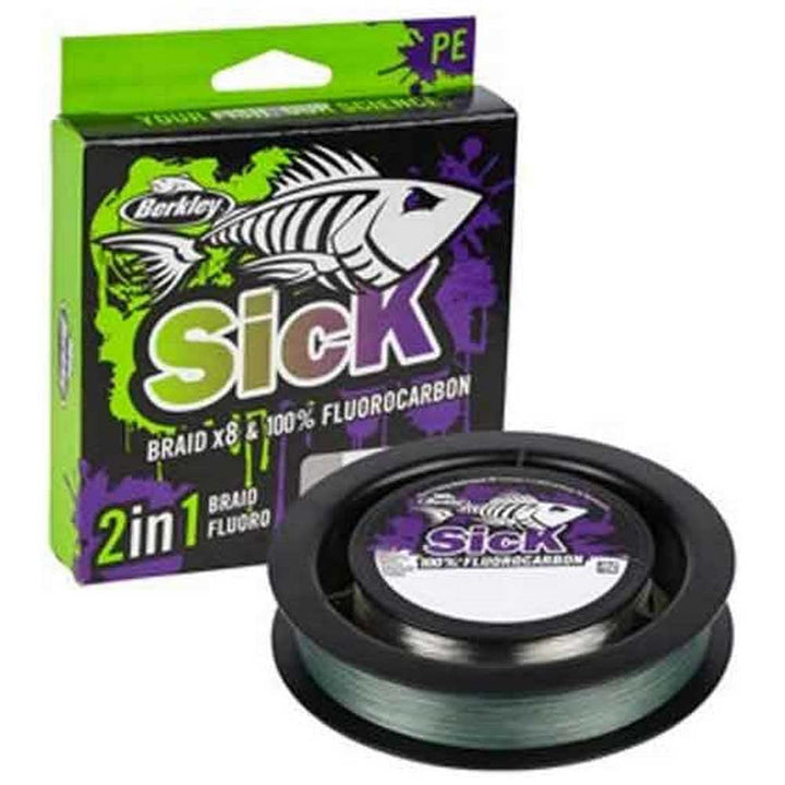 Berkley Sick Braid and Fluorocarbon Leader Pack – Kombination aus super glatter 8-fach geflochtener