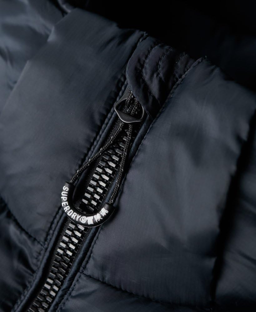 Superdry Damen Kapuzenjacke mit Fuji-polsterung Jacke 38 finster marineblau, 38 finster marineblau