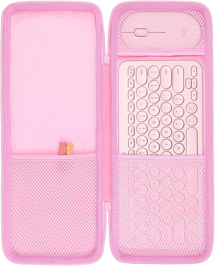 co2CREA Hartschalentasche für Logitech Pebble 2 Combo Tastatur-Maus-Set rose, rose