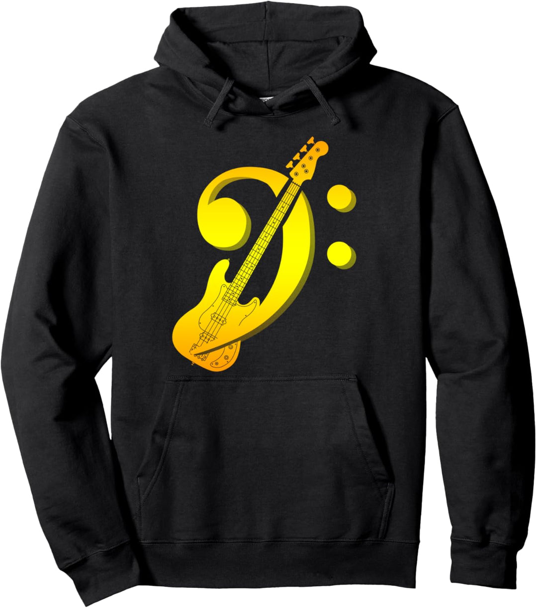 Gitarre Musikinstrument Bass Gitarrist Bassschlüssel Bass Pullover Hoodie