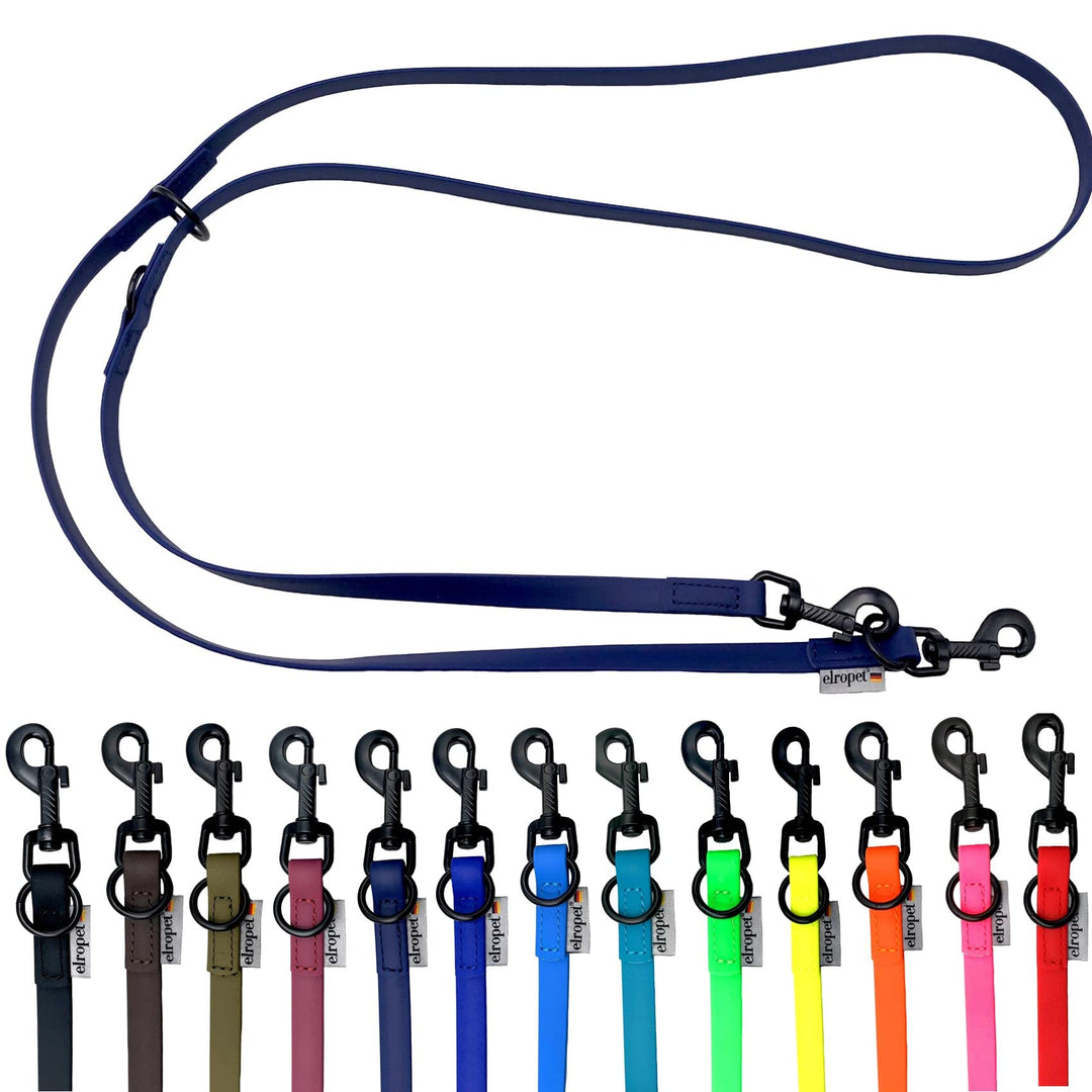 Biothane Hundeleine schwarzer Haken verstellbar für kleine Hunde/grosse Hunde 2m / 2,40m / 2,80m / 3