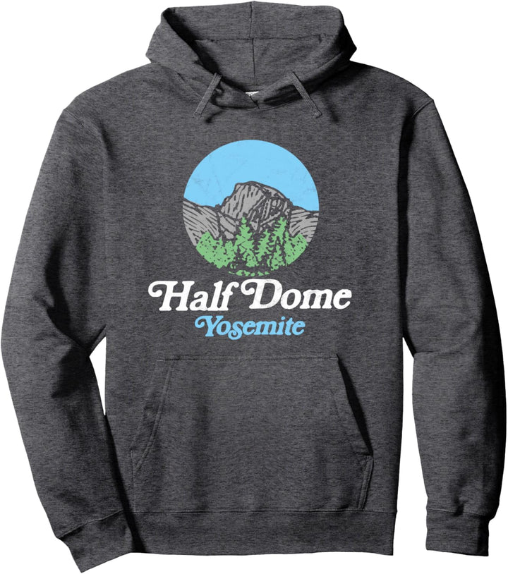 Half Dome Yosemite National Park Retro Throwback 80s Pullover Hoodie