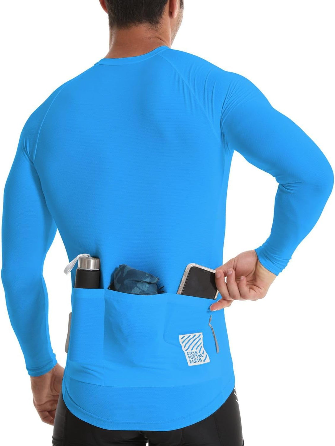 Wulibike Radtrikot Herren Langarm - Rennrad Trikot Reissverschluss mit Taschen, Frühling Herbst Atmu