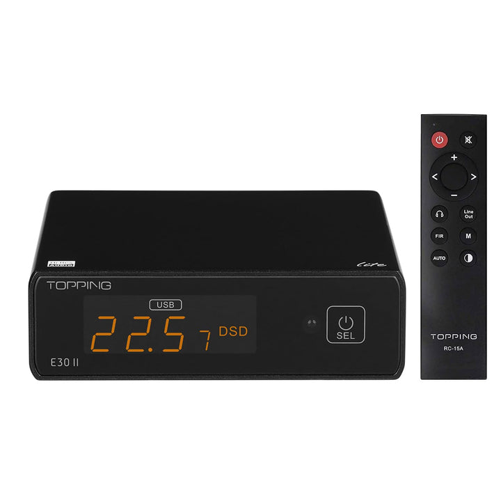 Topping E30 II lite DAC-Vorverstärker – AK4493S Hi-Res XMOS XU208 DAC 32 Bit/768 kHz DSD512 DSD Dire