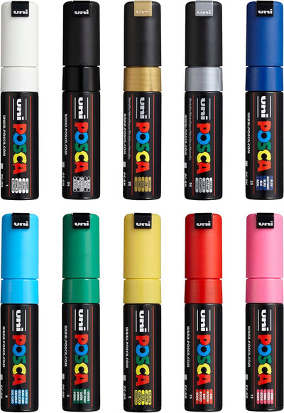 Uni Posca PC-8K Paint Pen Art Marker Pen - 10 Stifte Set