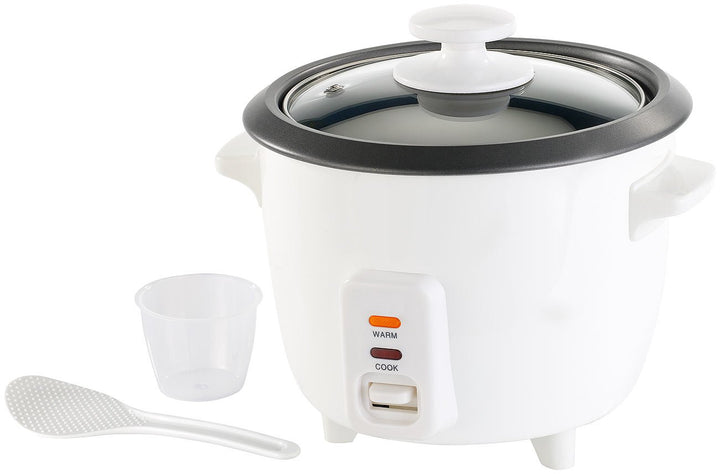 Rosenstein & Söhne Kleiner Reiskocher: Mini-Reiskocher mit Warmhaltefunktion, 0,6 Liter, 350 Watt (R