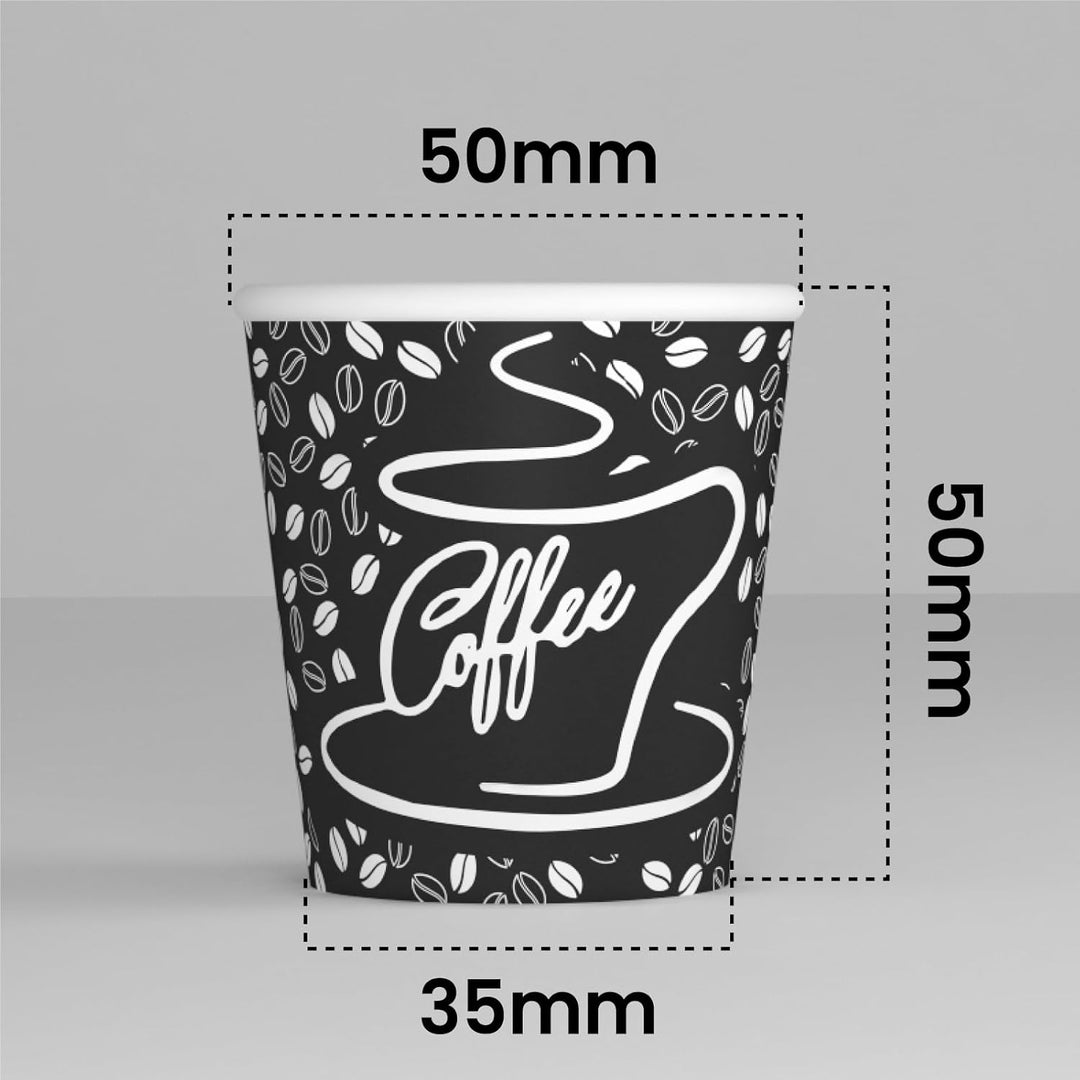 Eurocali 1000 Espresso Pappbecher 65ml Biologisch Abbaubare Kaffee Einwegbecher - Ökologisches Desig