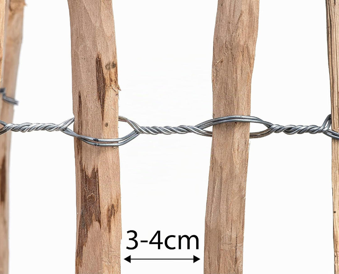 MC.Sammler Kastanienzaun Staketenzaun aus Haselnuss in 26 Grössen Höhen 50 cm - 150 cm | Länge 5/10