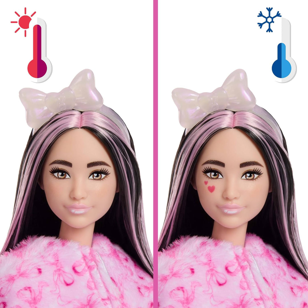 Barbie Cutie Reveal Puppe und Zubehör, Lamm der Cuddly-Reihe mit 10 Überraschungen, inklusive Farbwe