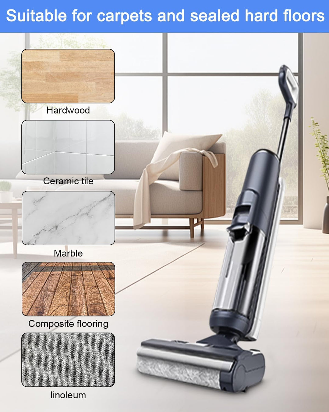 Toaren 6 Stück Zubehörset für Tineco Floor One S5/S5 Pro/S5 Pro 2/S5 Extreme Zubehör Set,Ersatzbürst