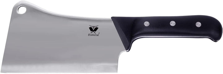 Beeketal 'HBB-20' Profi Fleischer Hackbeil mit ca. 200 mm Klinge aus 420 J 2 Edelstahl, rutschfestem
