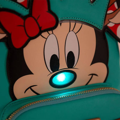 Loungefly Disney beleuchteter Minnie Maus Rentier Cosplay Rucksack, Mehrfarbig, Einheitsgrösse, Wdbk