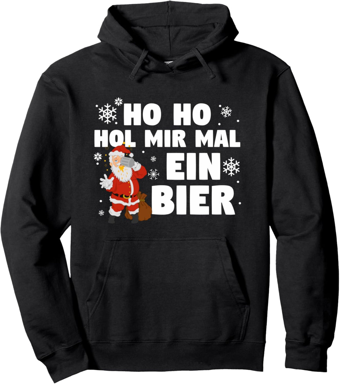 Ho Ho hol mir mal ein Bier Ugly Christmas Pullover Hoodie