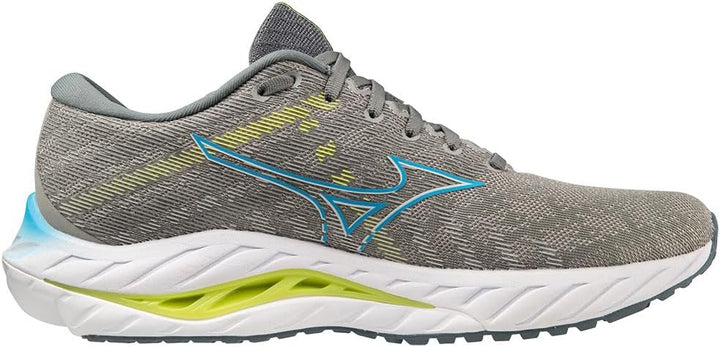 Mizuno Herren Wave Inspire 19Sneaker 46.5 EU Ggray Jblue Bolt2neon, 46.5 EU Ggray Jblue Bolt2neon