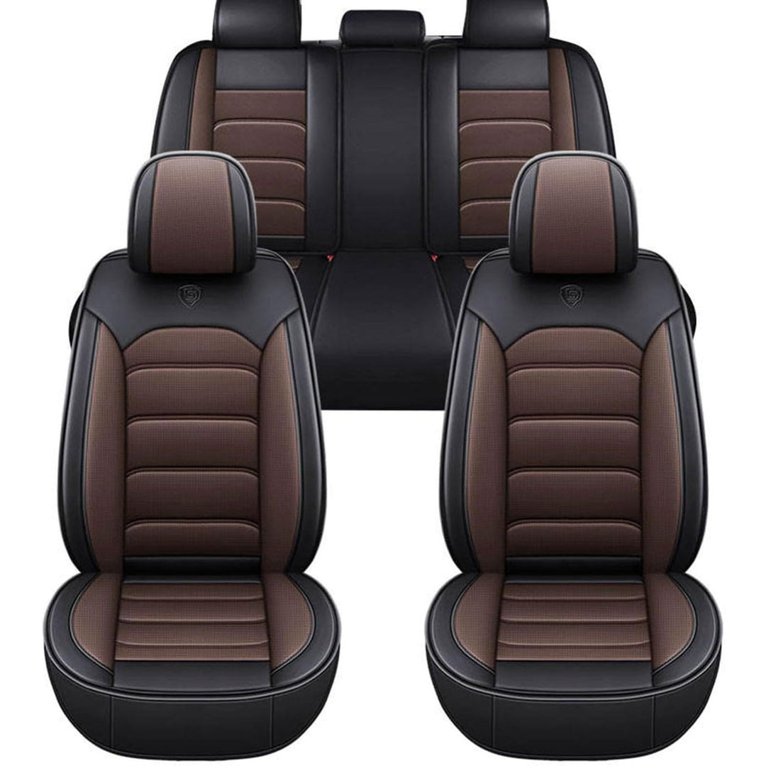 Auto Sitzbezüge Set für Mini Clubman R55, 5 Stück Sitzbezug Auto Set Rücksitz Leder Vordersitze Atmu