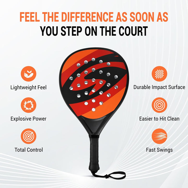 Padelracket 2er-Set mit ABS-Oberfläche und Eva-Schaumkern, für Erwachsene, inklusive Zwei Bällen und