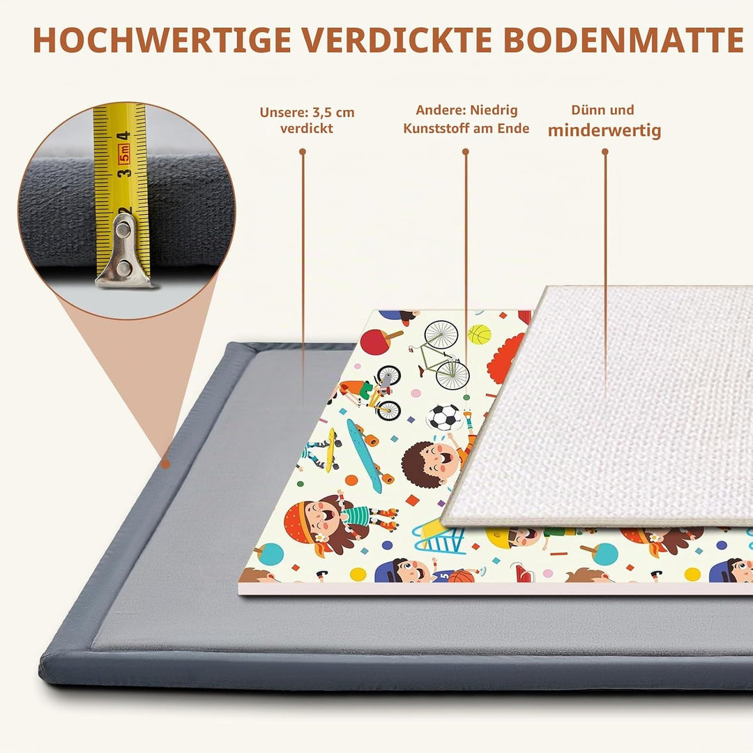 SUNYRISY Krabbelmatte Baby Spielmatte, 3.5cm Dicke Kinderzimmer Spielteppich Kinder Teppich für Mädc