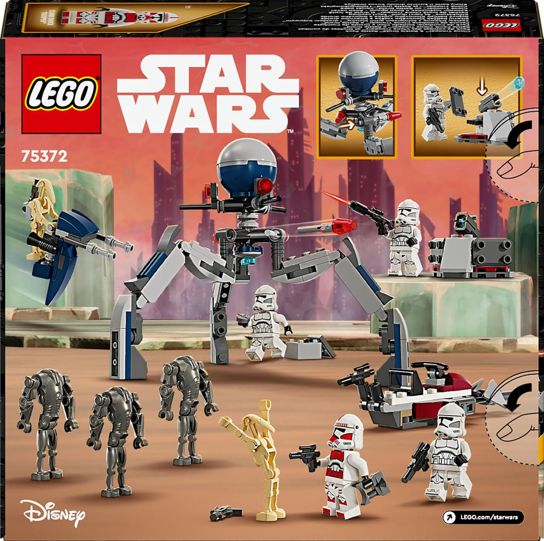 LEGO Star Wars Clone Trooper & Battle Droid Battle Pack, Spielzeug für Kinder mit baubarem Speeder B