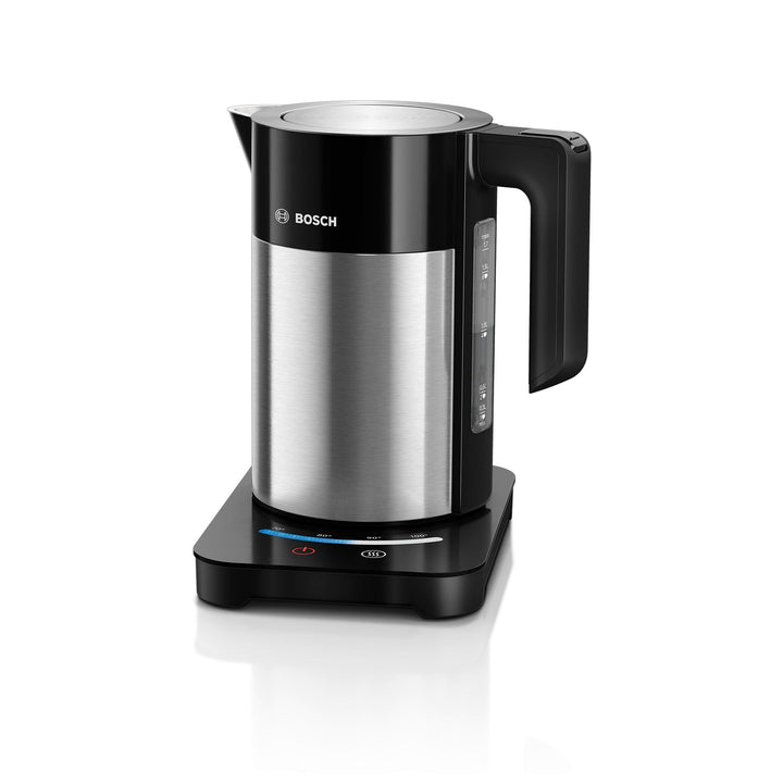 Bosch kabelloser Wasserkocher TWK7203, Abschaltautomatik, Überhitzungsschutz, 7 Temperatureinstellun