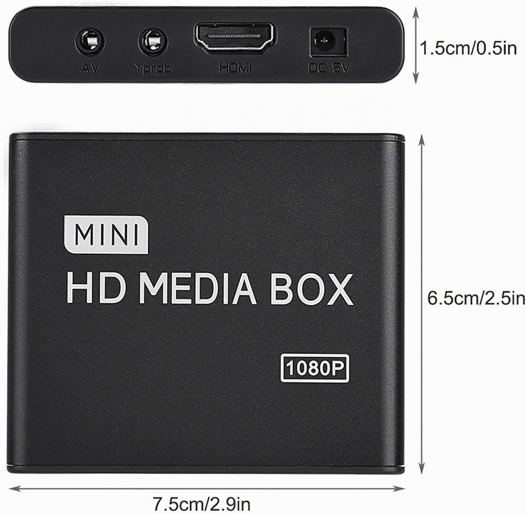 1080P Full HD Box Media Player, 100 Mbit/S Media Player Box, Unterstützung für USB MMC RMVB MP3 AVI