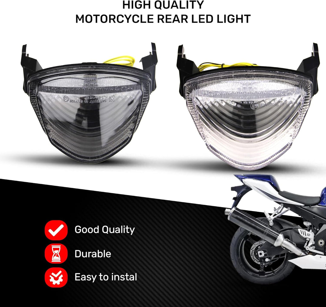 avdb-moto LED-Bremslicht mit integriertem Blinker kompatibel mit Suzuki GSXR1000, K5, K6 (Getönt), G