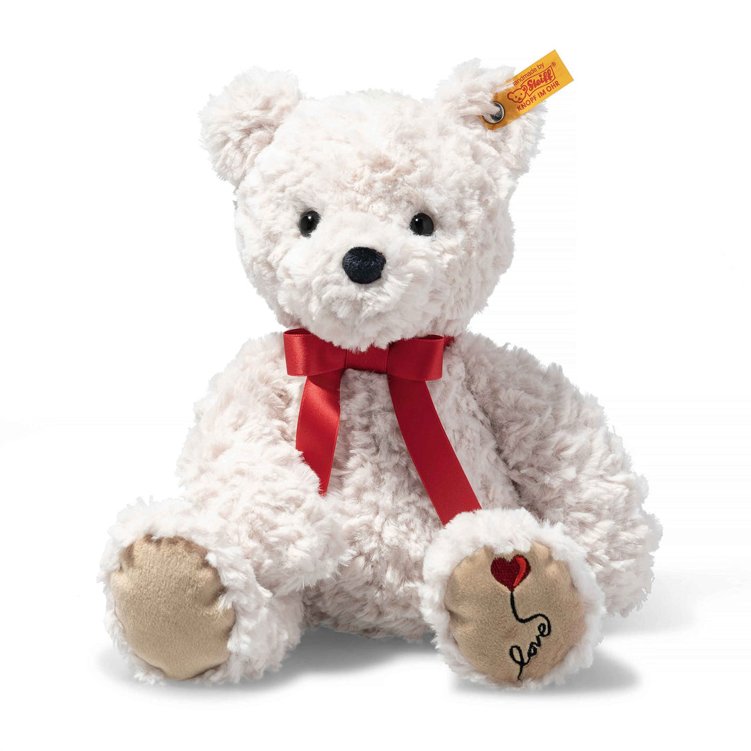 Steiff 113833 Soft Cuddly Friends Jimmy Teddybär – Love, Whisper White, 30cm