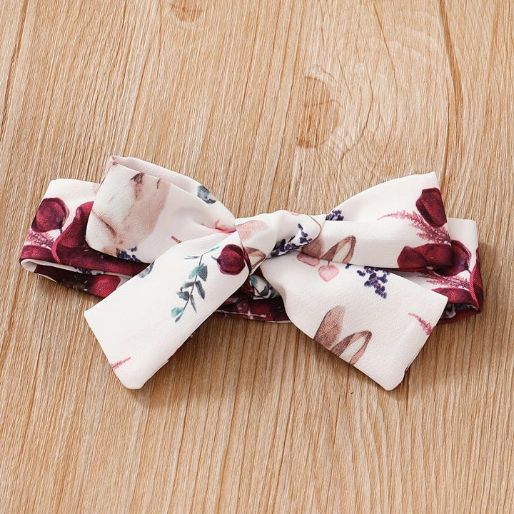 Neugeborenes Baby Mädchen Kleidung Langarm Rüschen Strampler Kaninchen Blumendruck Hose süsse Stirnb