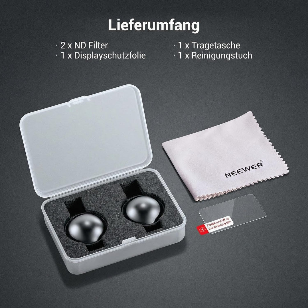 NEEWER ND Filter Set kompatibel mit DJI Osmo 360 nur, ND32 (5 Stop), Snap On, mehrfachvergüteter opt