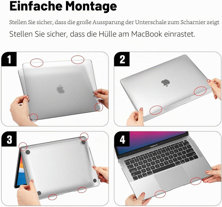 Fintie Hülle kompatibel mit MacBook Air 13 (2018-2020 Version) A2337(M1)/A2179/A1932, Ultradünne Har