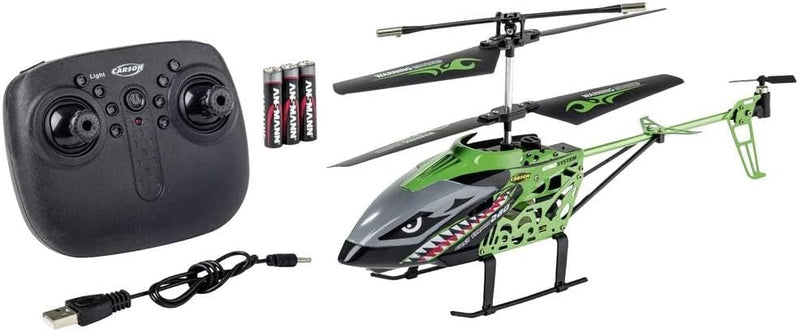 Carson 500507174 Easy Tyrann 280 2,4 GHz 100% RTF grün – RC Heli, Ferngesteuerter Helikopter, Robust