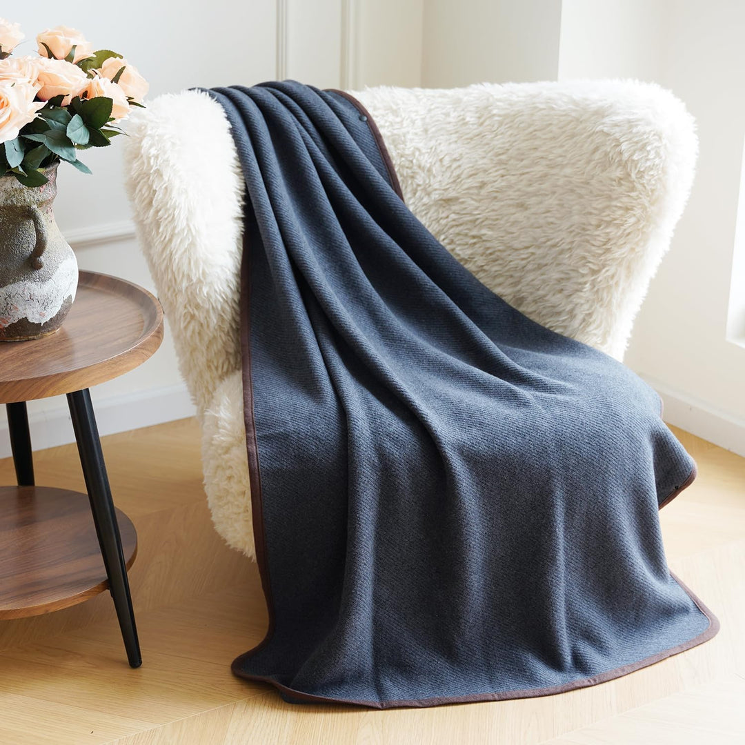 ACUSHLA Tragbare Kuscheldecke MerinoWolle Wolldecke warm Decke TV Decke Kuscheldecke (Wolle) – Gebur