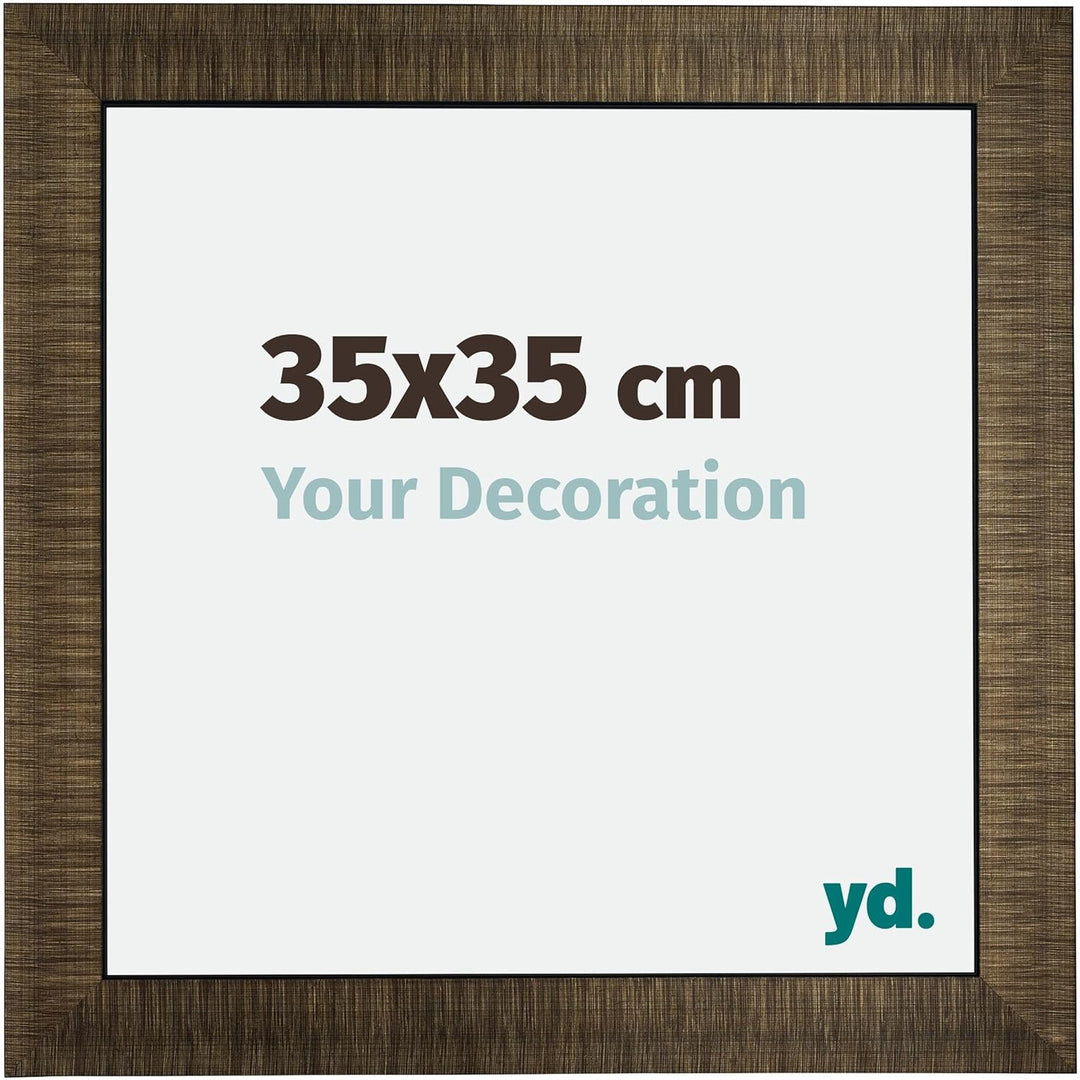 yd. Your Decoration - Bilderrahmen 35x35 cm - Bilderrahmen aus Holz mit Acrylglas - Antireflex - Aus