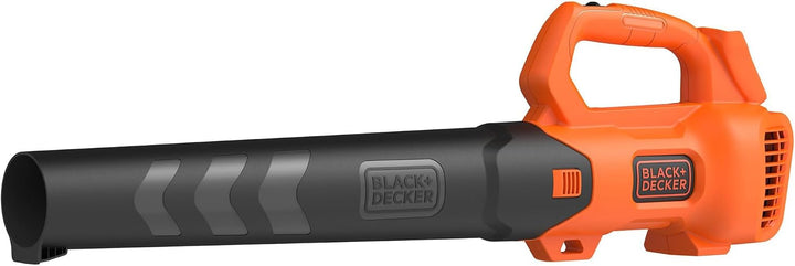 Black+Decker Axial Akku-Laubbläser BCBL200B (18V, hohe Blasgeschwindigkeit von 145 km/H, Luftvolumen
