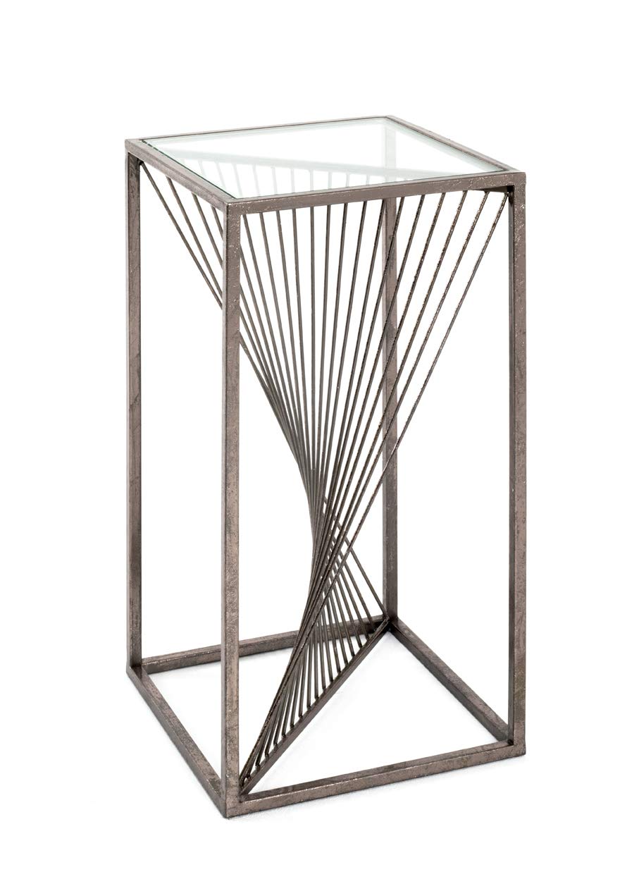 HAKU Möbel Beistelltisch, Metall, bronze, B 30 x T 30 x H 60 cm 30 x 30 x 60 cm, 30 x 30 x 60 cm