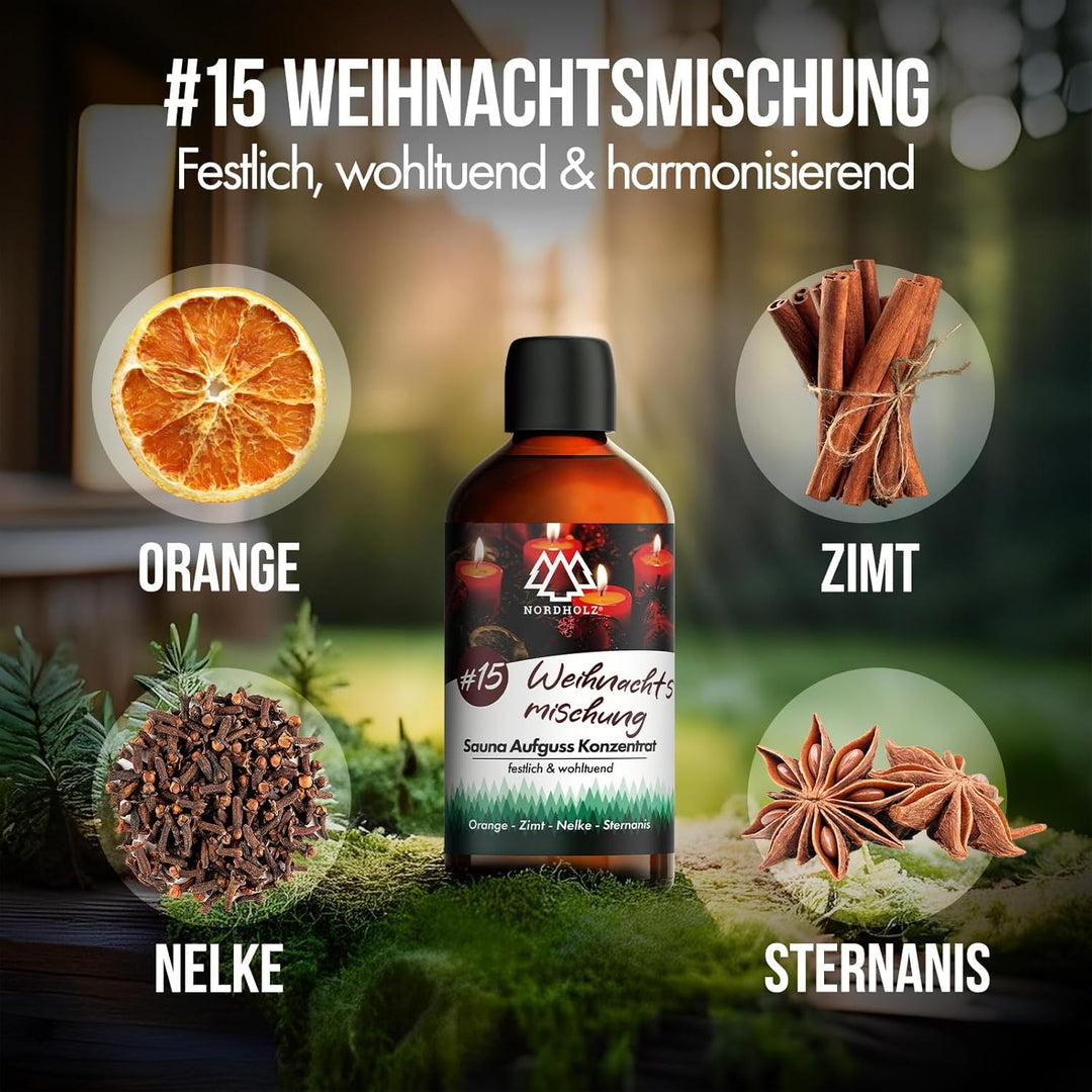 Saunaaufguss - Sauna Aufgussmittel premium Qualität [24 Sorten - 100ml] besonderer & natürlicher Sau