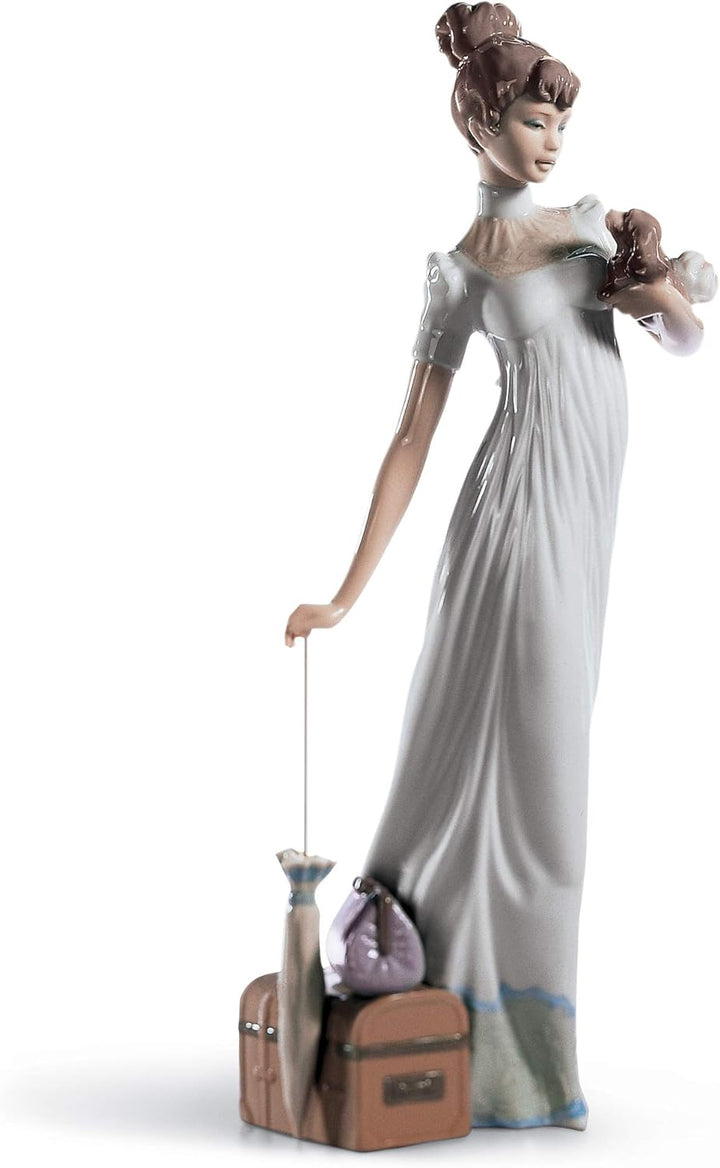 LLADRÓ Frauen-Figur Feine Gesellschaft. Frau. Porzellan.
