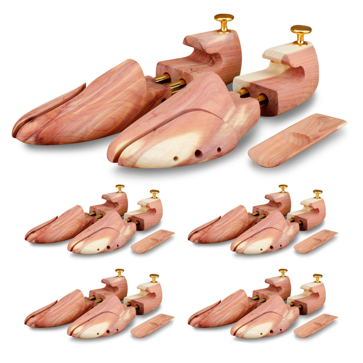 Langer & Messmer Schuhspanner aus Zedernholz für Herren und Damen inkl. Reiseschuhlöffel aus Zedernh