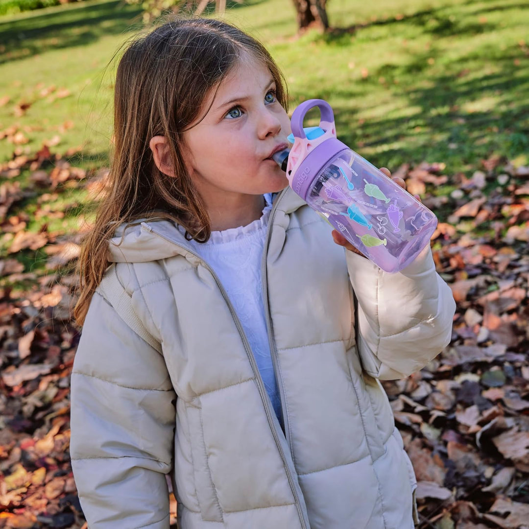 Contigo Kinder Trinkflasche Easy Clean Autospout mit Strohhalm | 100% auslaufsicher | BPA-freie robu