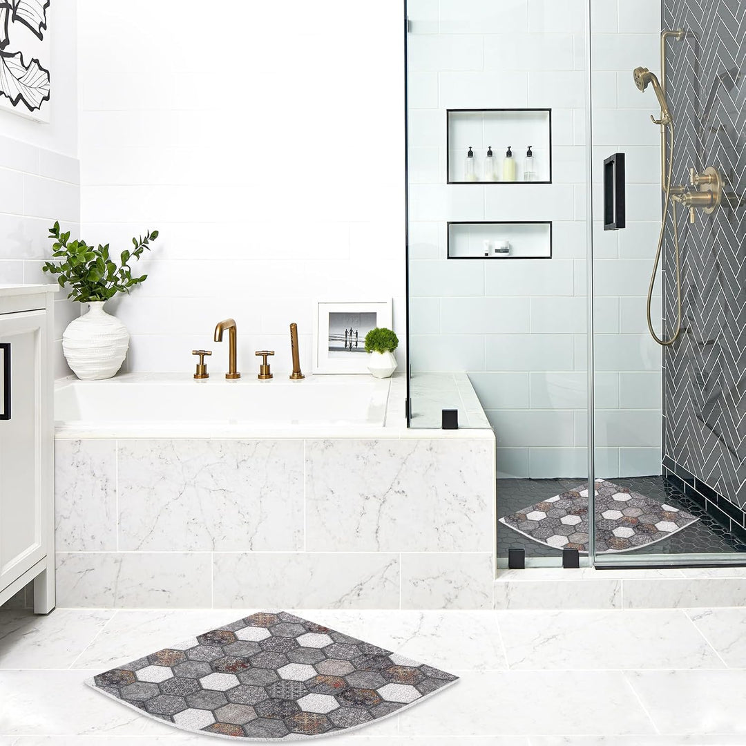 Duschmatte rutschfest Antirutschmatte Dusche: 70 x 70 cm Gross Eckduschmatte Dreieckig Duscheinlage