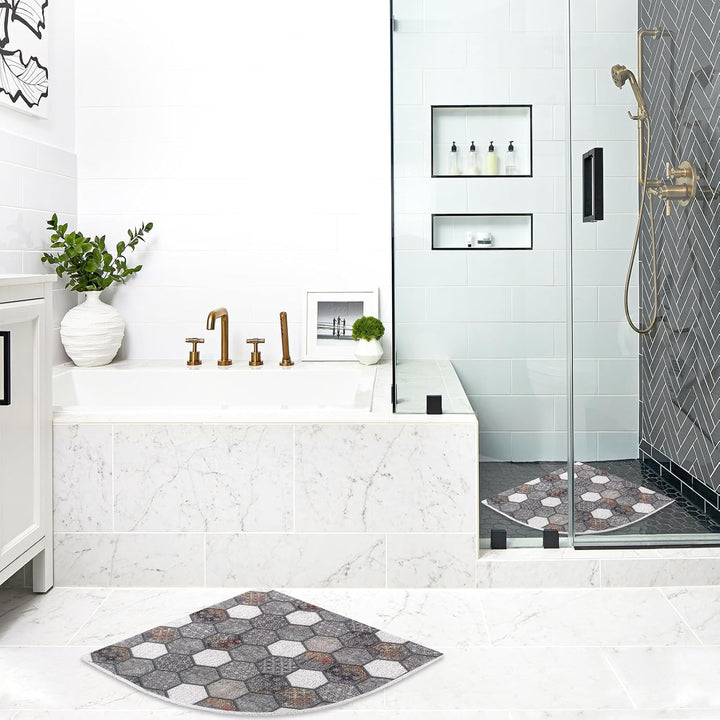 Duschmatte rutschfest Antirutschmatte Dusche: 70 x 70 cm Gross Eckduschmatte Dreieckig Duscheinlage