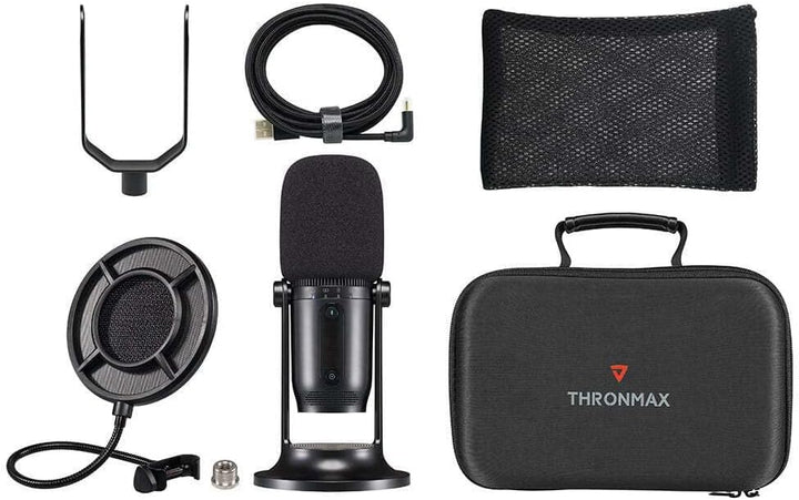 THRONMAX MDrill One Studio Kit - Includes Mdrill One Black 48khz, Travel Case, Protective Sleeve, Fo