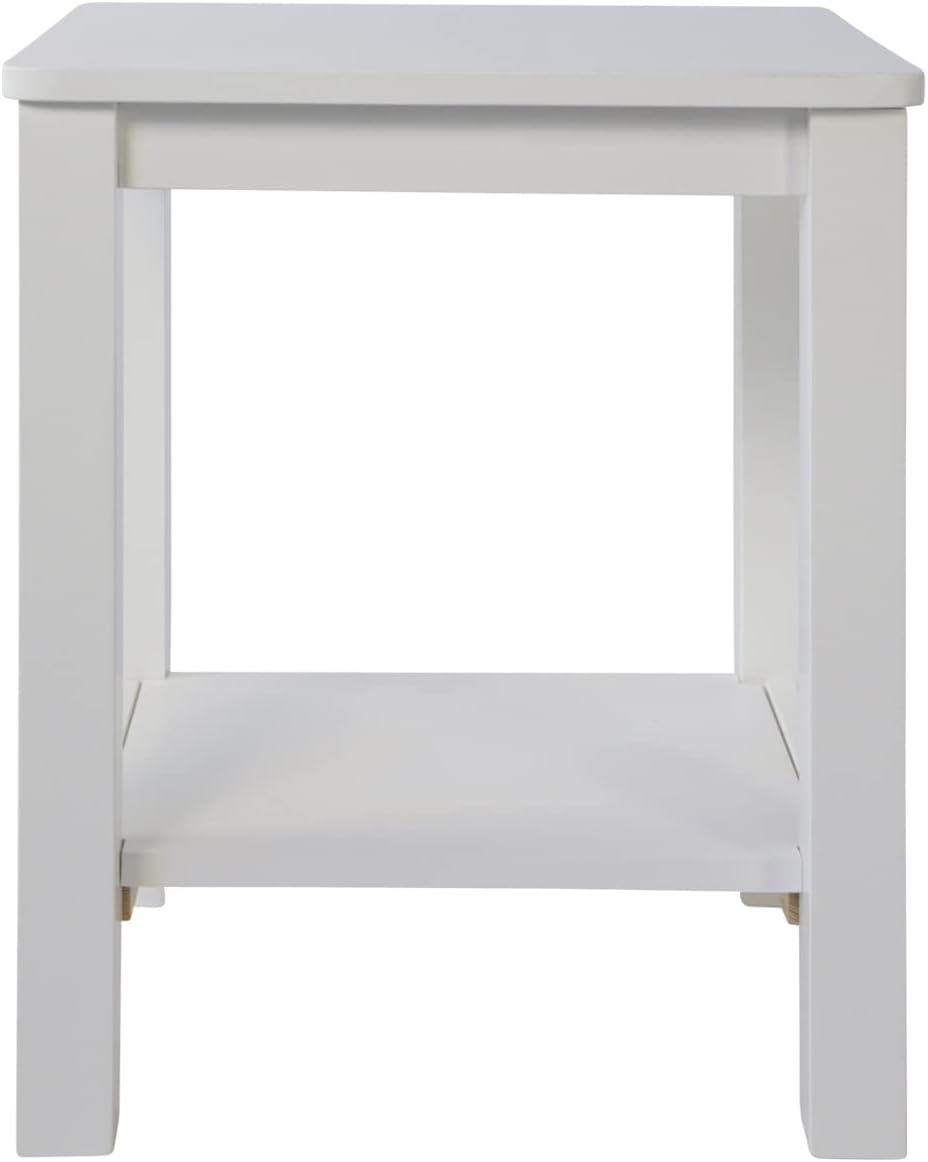 Homestyle4u 2270, Holzhocker Hocker Holz Weiss 2 Stück Sitzhocker 2er Set Tischhocker Kniehocker Kie